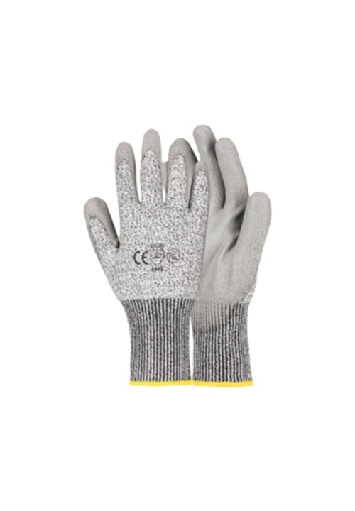 GLOVES CUT/RES GREY PU PALM CUT LV3 SIZE 10