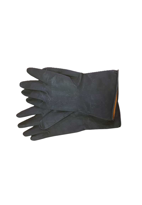 GLOVES BUILDERS LATEX BLACK RUBBER