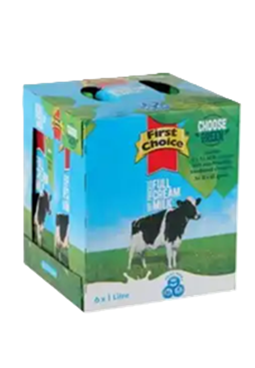 First Choice Long Life Full Cream Milk 6 x 1l
