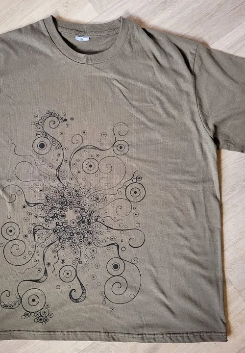 Cactus Swirls Tee | Olive