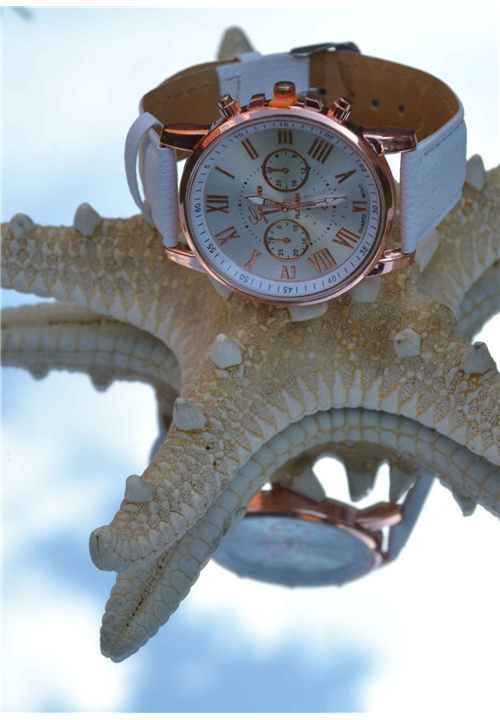 White/Rose gold Women