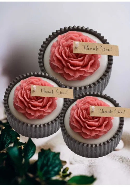 Elegant Peony candle-favor, Thank You gift