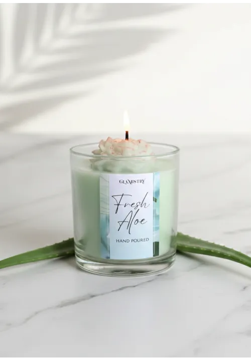 Aloe Scented candle in jar