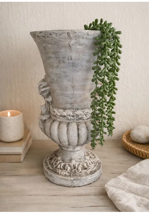 Classic Vintage Stone Urn Planter