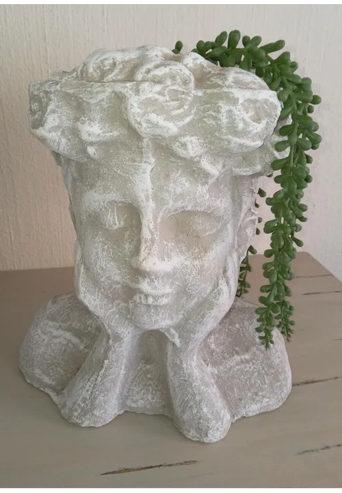 Stone head planter