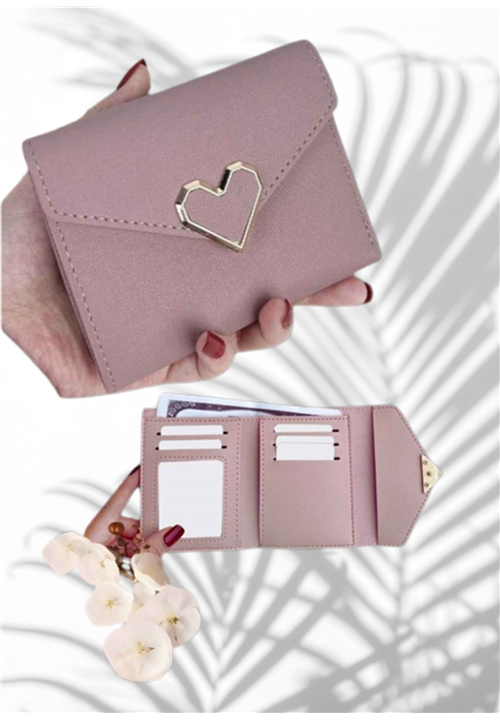 Metal Heart clasp Wallet
