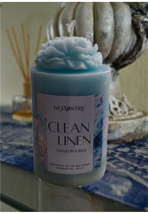 Clean Linen Pillar Scented Candle