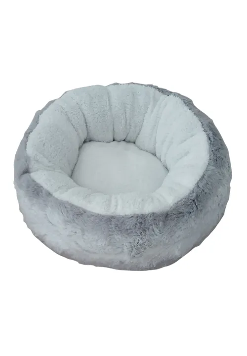 Bespoke Brats Donut Bed - Grey and White - Small