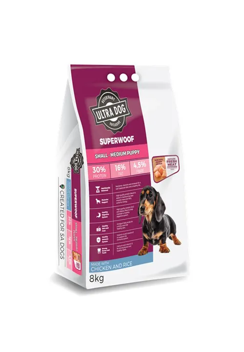 Ultra Dog Superwoof Puppy Small/Med Chicken 8kg