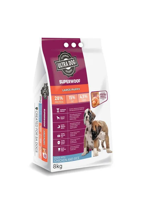 Ultra Dog Superwoof Puppy Large Breed Chicken 8kg