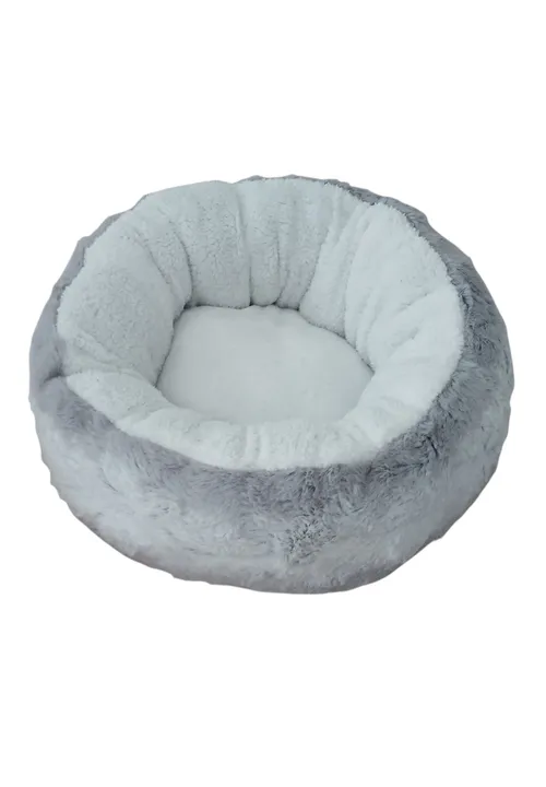 Bespoke Brats Donut Bed - Grey and White - Extra Extra Small