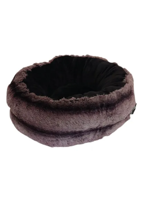Bespoke Brats Donut Bed - Chocolate and Black - Extra Small