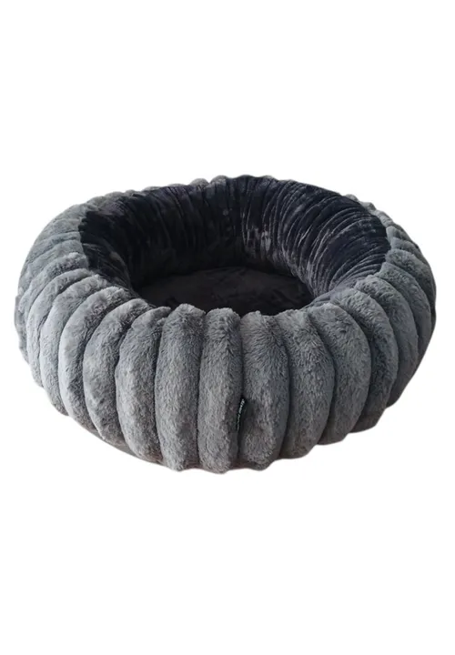 Bespoke Brats Donut Bed - Dark Grey and Black - Medium