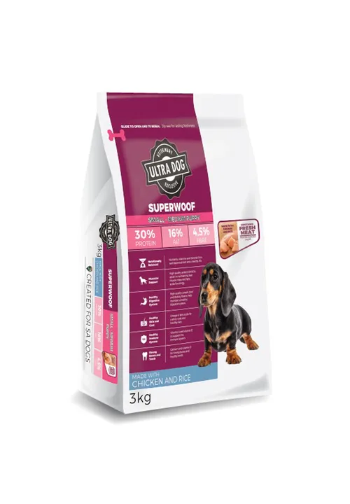 Ultra Dog Superwoof Puppy Small/Med Chicken 3kg