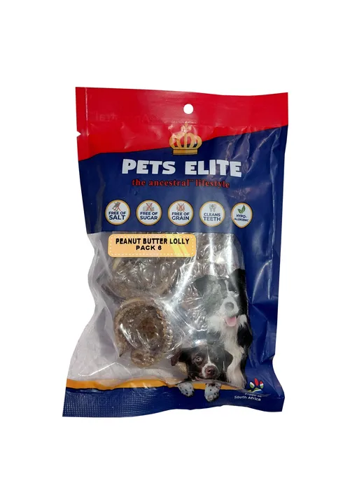 Pets Elite Peanut Butter Lolly 6 Pack