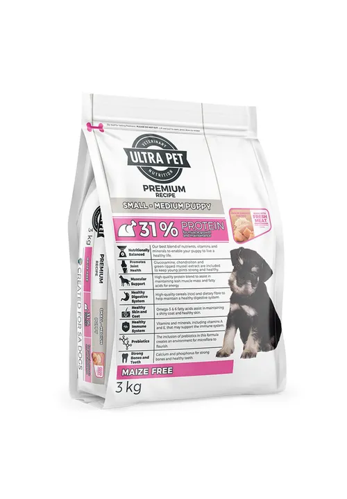 Ultra Dog Premium Puppy Small/Med Chicken 3kg