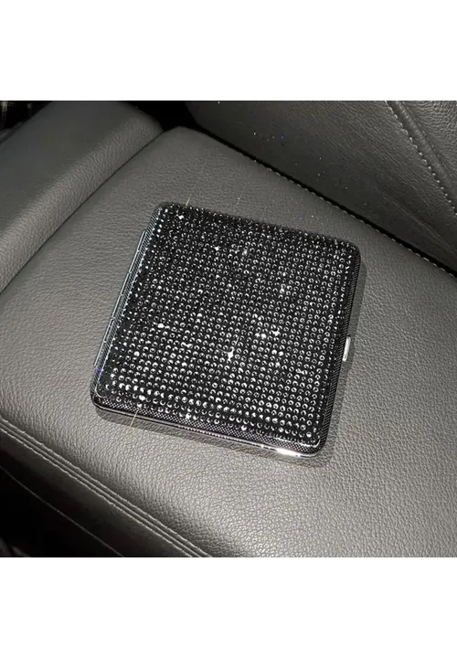 Black Glam Diamanté Case - Square 