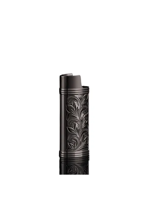 Lighter Cover Leaves - Black Nickel