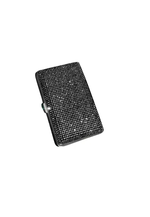 Black Glam Diamanté Case - Rectangular