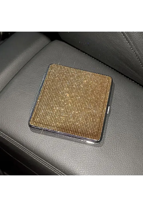 Gold Glam Diamanté Case - Square