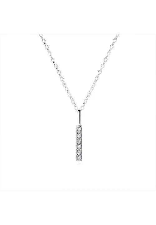 Bare Bar Sterling Silver Necklace