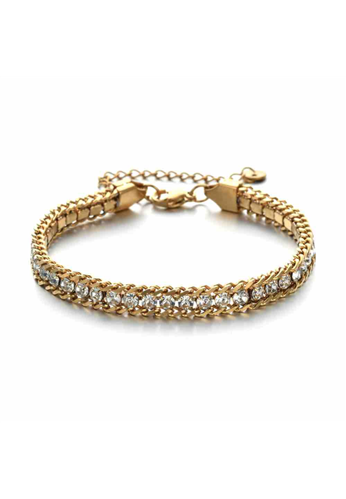 Diamond Link Stainless Steel Bracelet