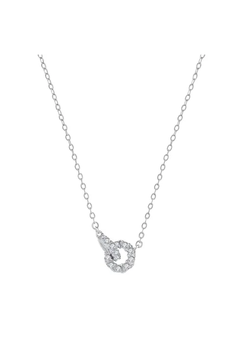 Sterling Silver Interlocking Ring Necklace