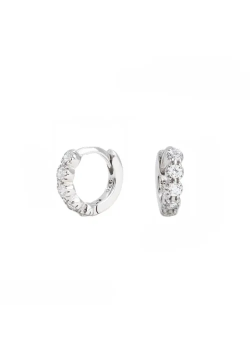 Sterling Silver Sparkle Huggies