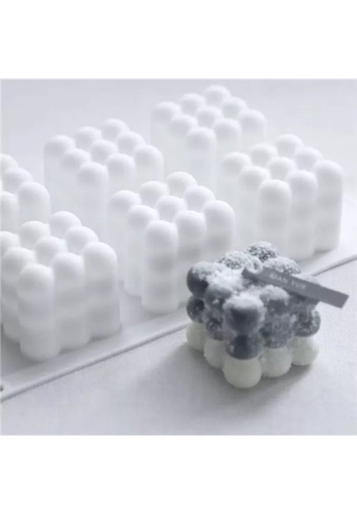 6 Cavity Bubble Cube Candle Mould 1