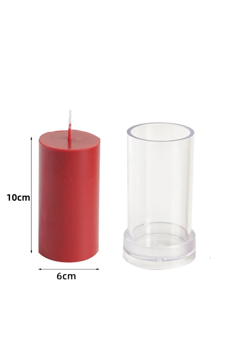 Acrylic Plain Pillar Candle Mould (6 x 10 cm)