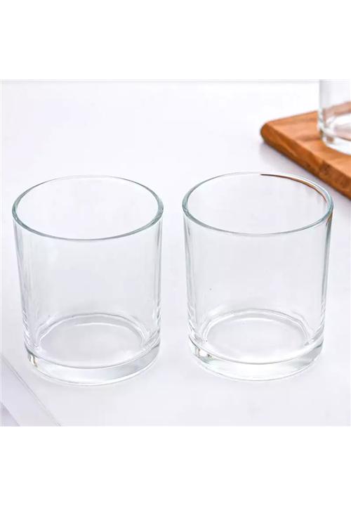 220ML CYLINDER SHAPE GLASS CANDLE VESSEL ROMAQO