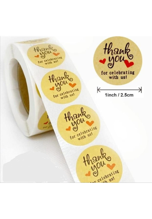 "Thank You For Celebrating With Us" Mini Sticker (2.5cm)