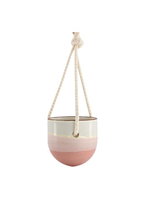 Small Pink Hanging Planter