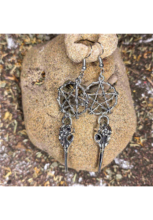 SKELETON CROW EARRINGS