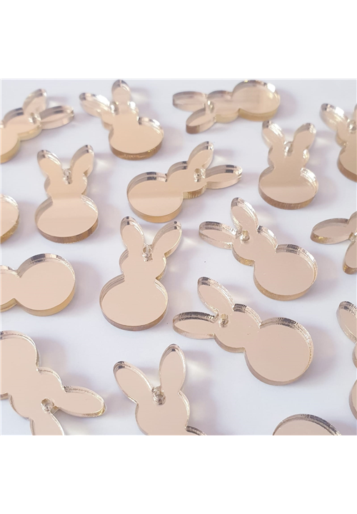 GOLD MIRRORED FINDINGS - BUNNY DANGLE