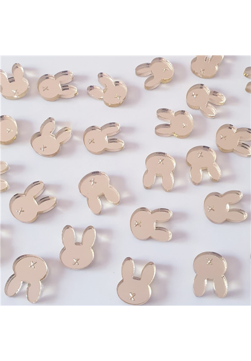 GOLD MIRRORED FINDINGS - BUNNY STUDS