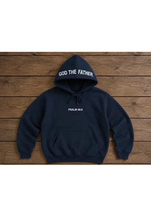 God the Father Navy Hoodie
